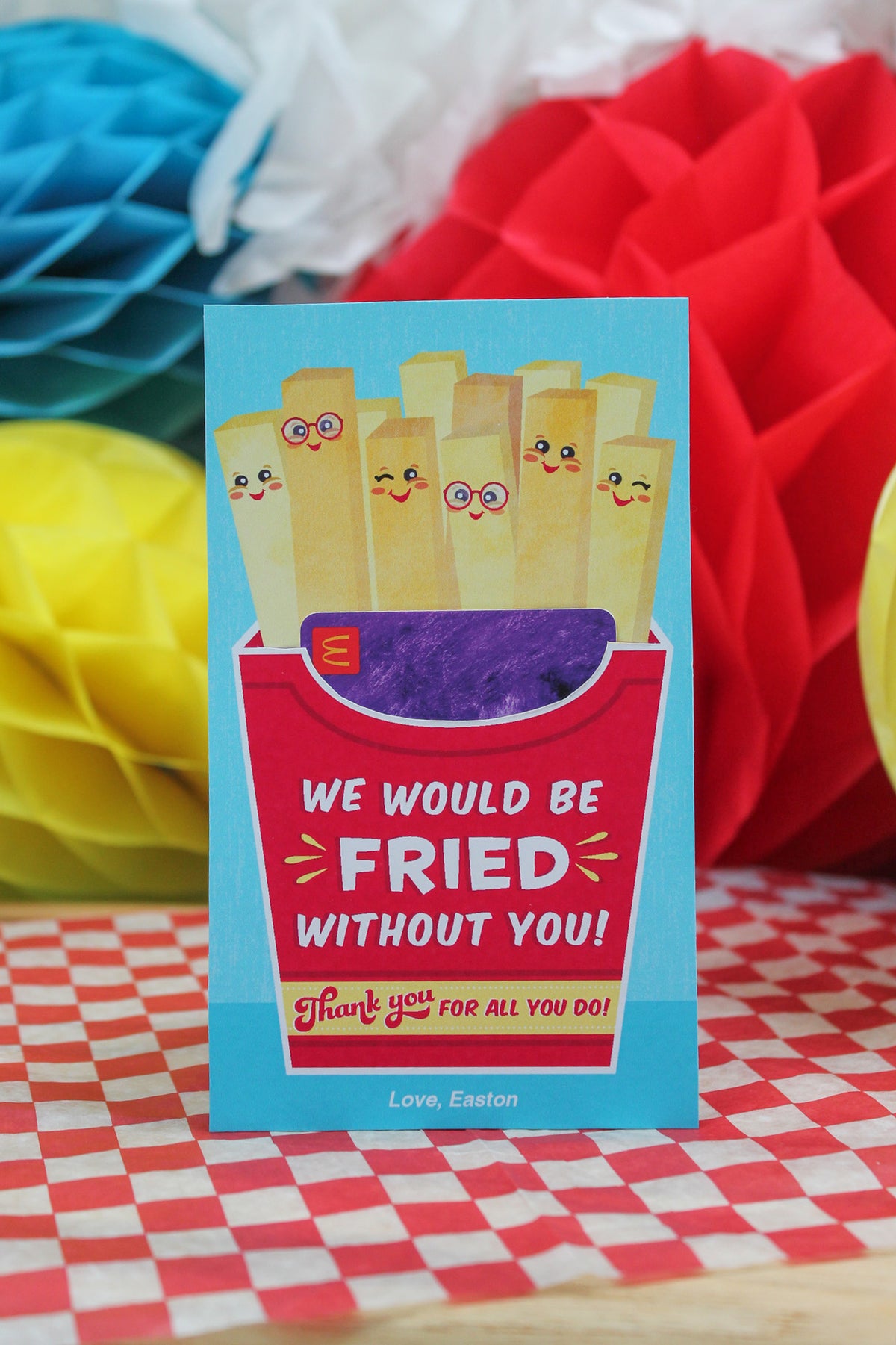 French Fries Gift Card Holder
