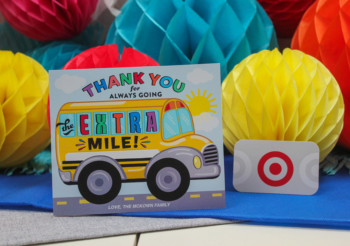School Bus Gift Card Holder