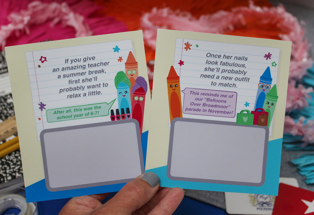 End of the Year Teacher Gift Card Book