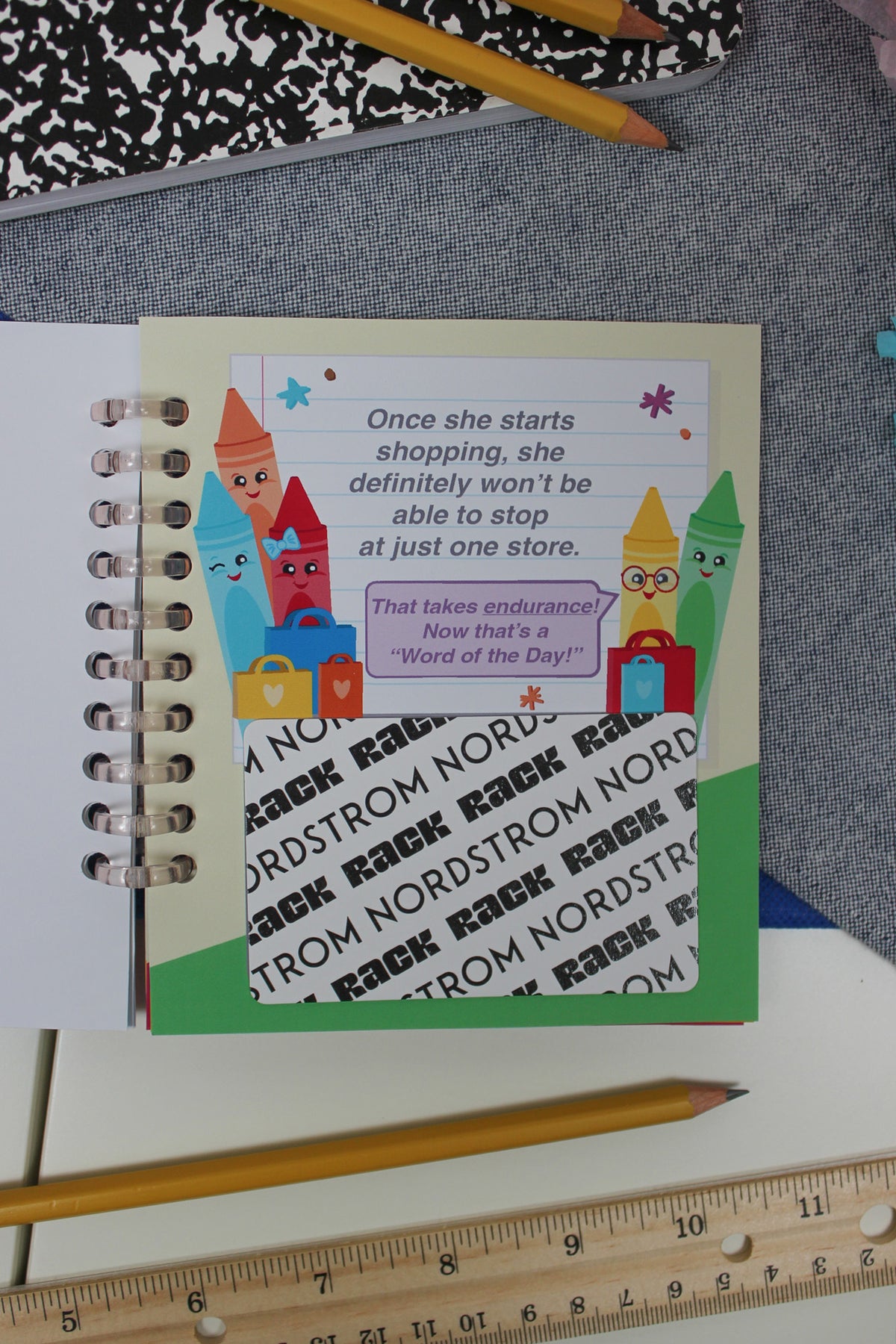 End of the Year Teacher Gift Card Book