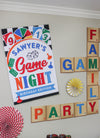 Game Night Birthday Party Sign