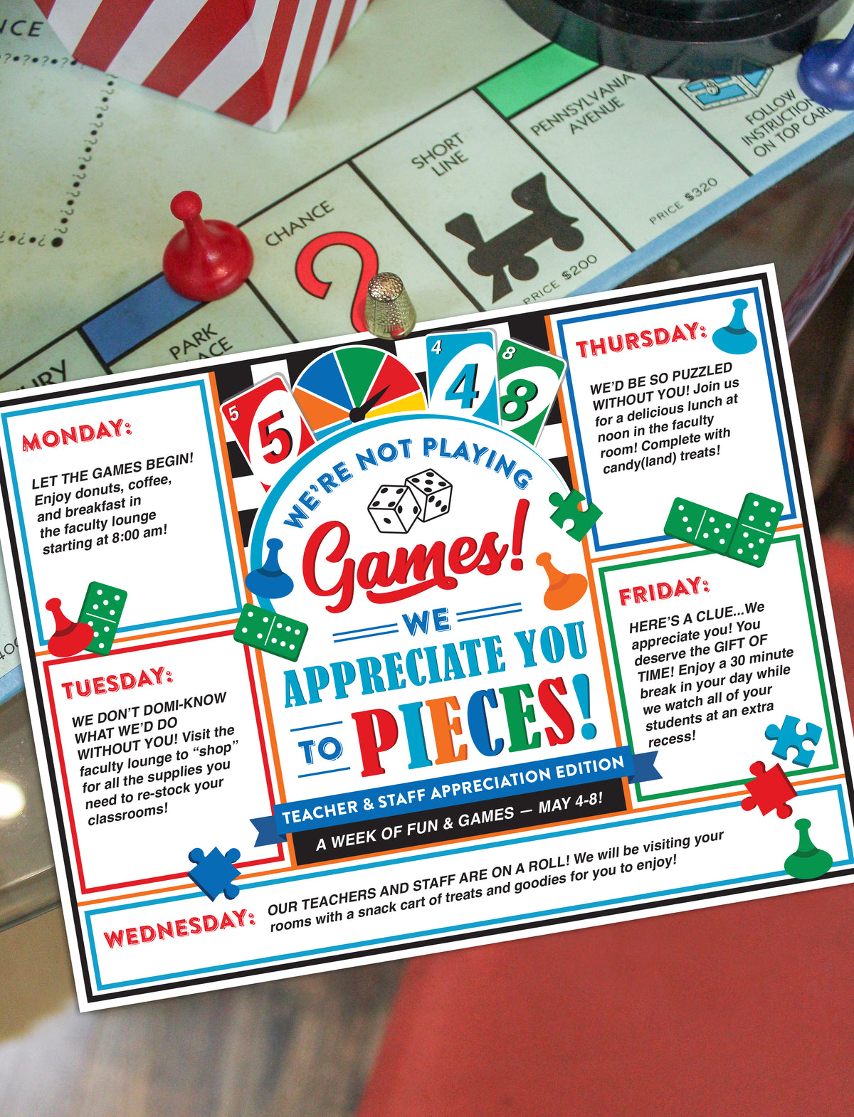 Game Theme Teacher Appreciation Week Decor Pack