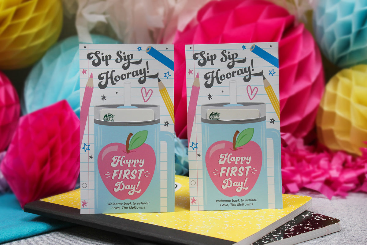 Back to School Tumbler Gift Card Holder