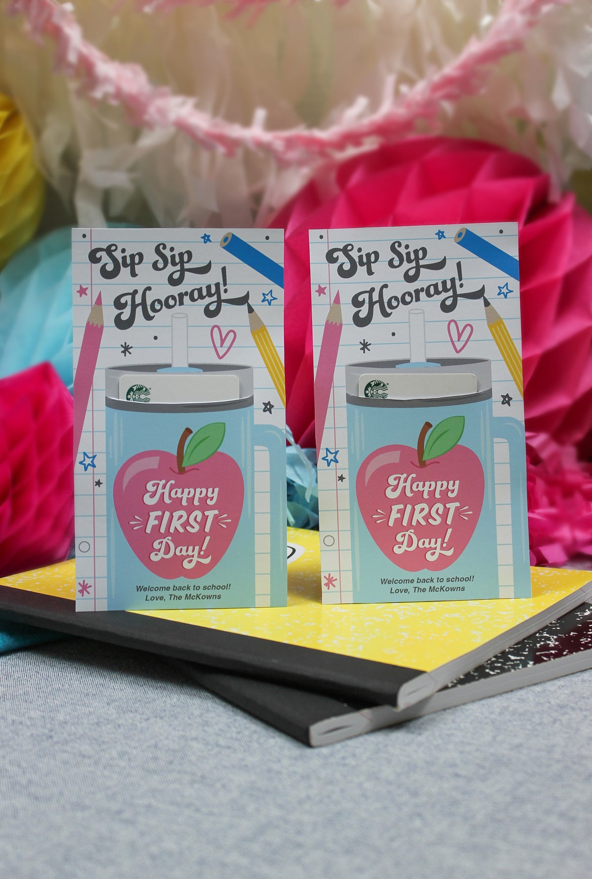 Back to School Tumbler Gift Card Holder