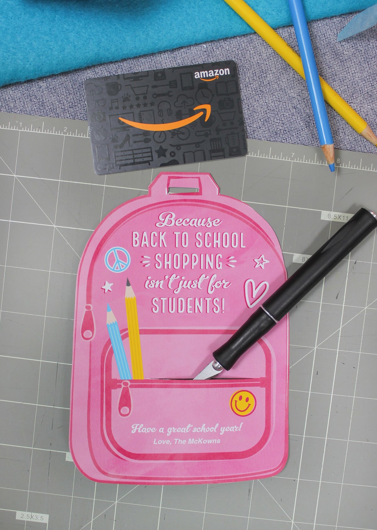 Back to School Backpack Gift Card Holder