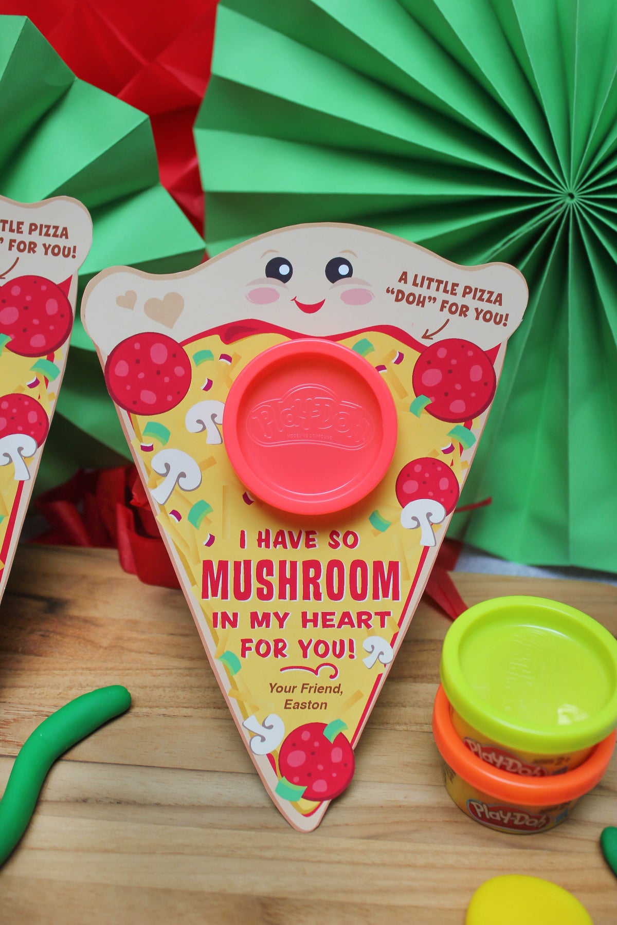 Pizza PlayDoh Kids Valentine