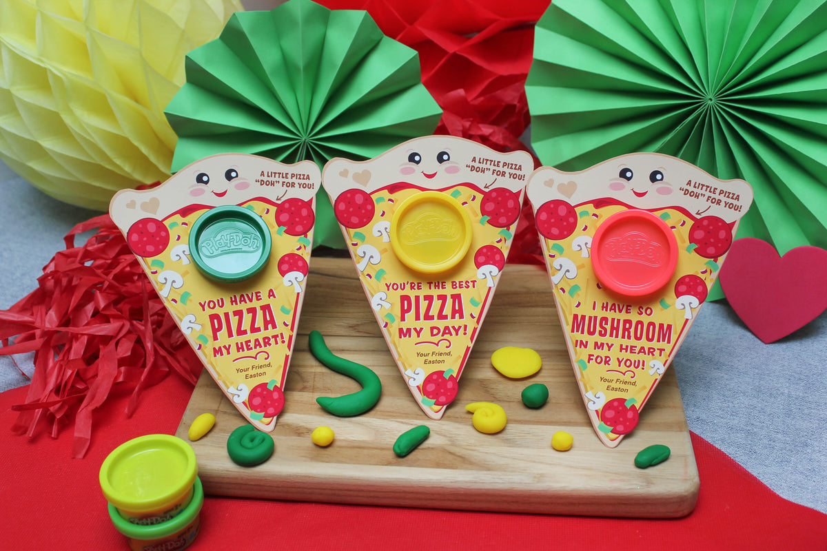 Pizza PlayDoh Kids Valentine