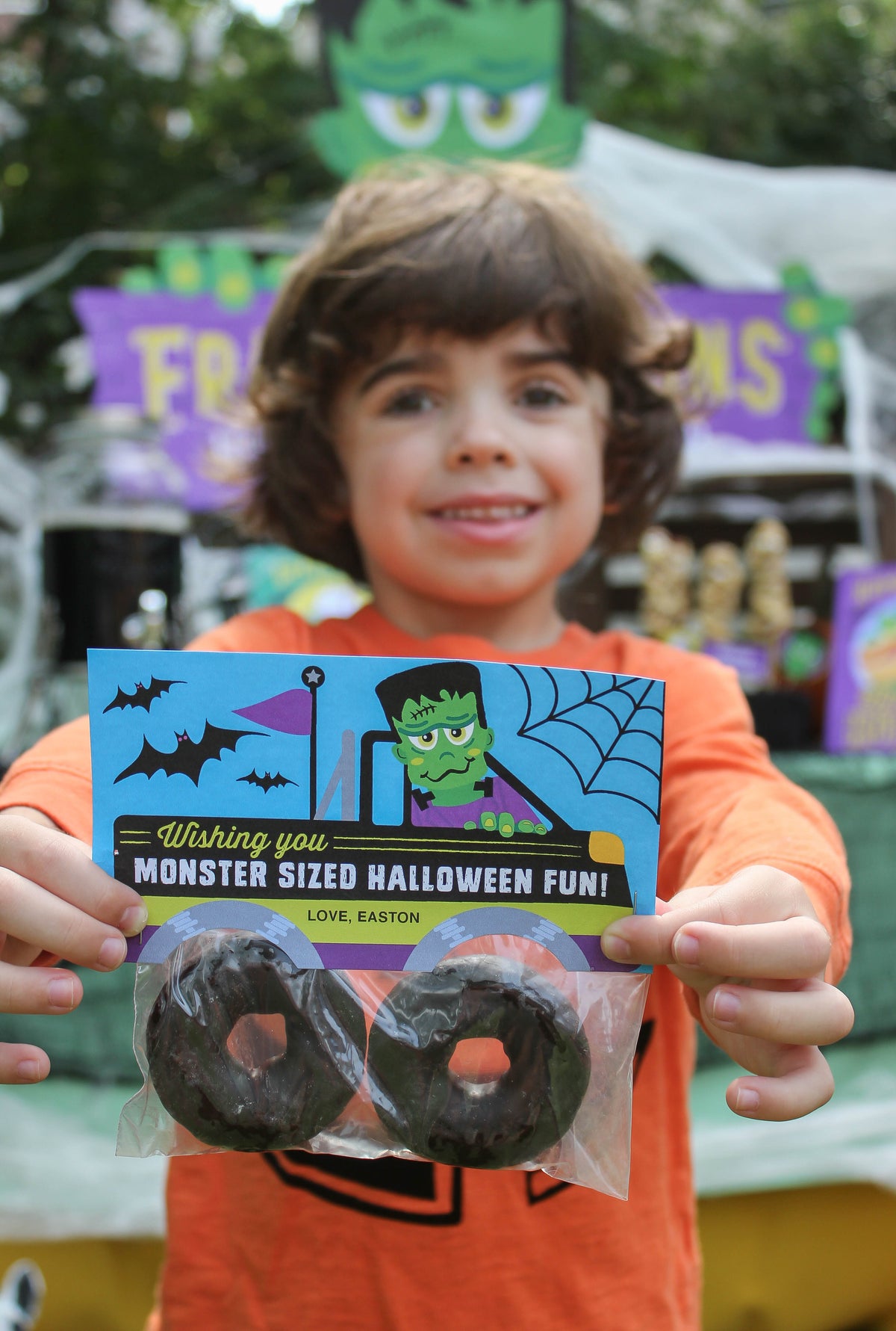 Frankenstein Monster Truck Donut Treat