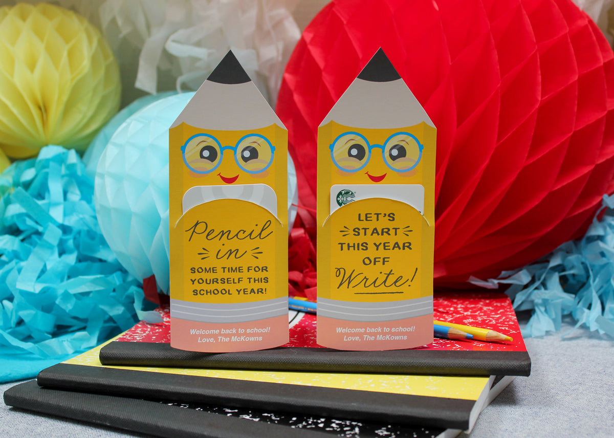 Back to School Pencil Gift Card Holder