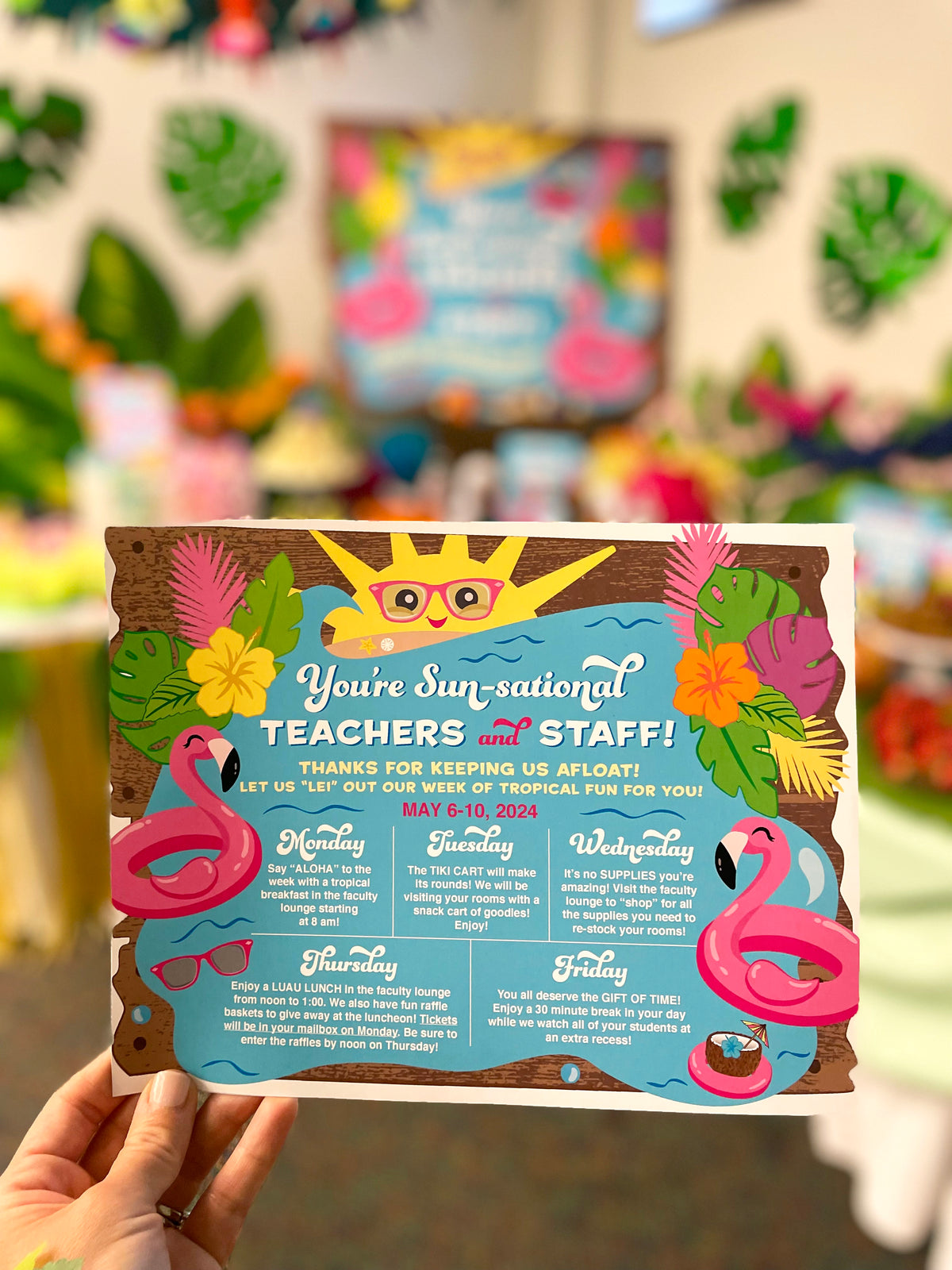 Teacher Appreciation Tropical Beach Decor Pack