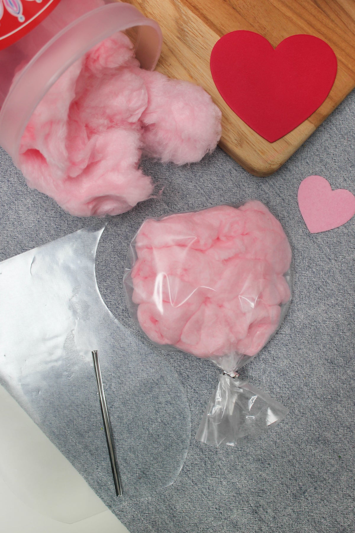 “Love is in the Hair” Cotton Candy Kids Valentine