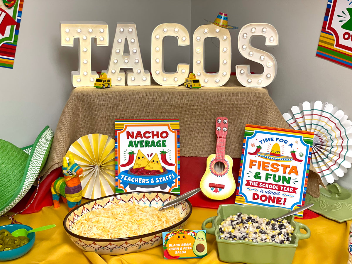 Teacher Appreciation Taco Fiesta Decor Pack