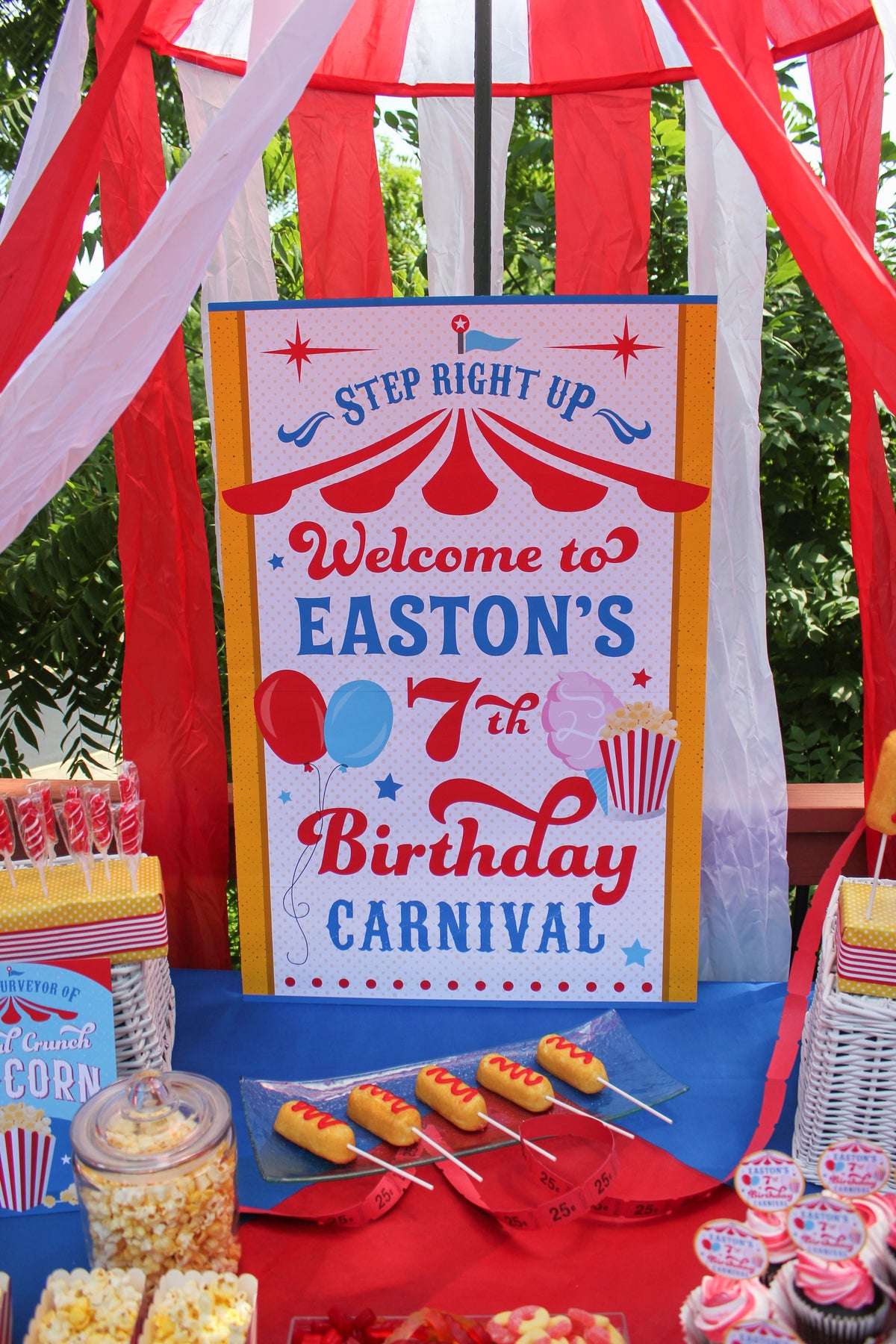 Carnival Birthday Party Welcome Sign