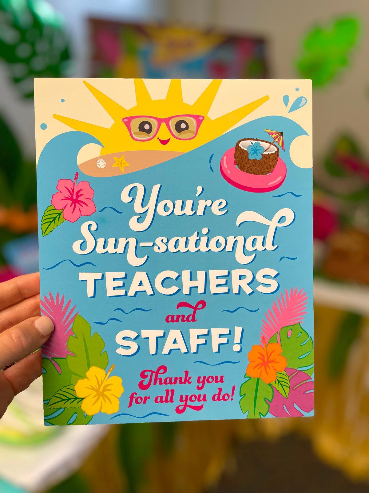 Teacher Appreciation Tropical Beach Decor Pack