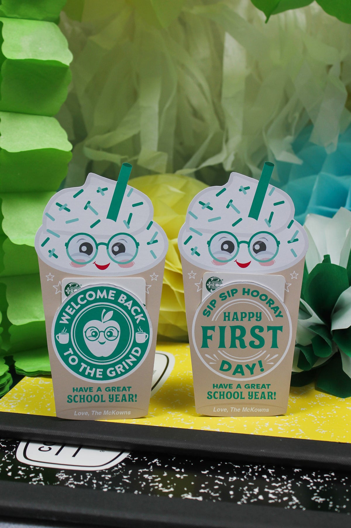 Back to School Coffee Gift Card Holders