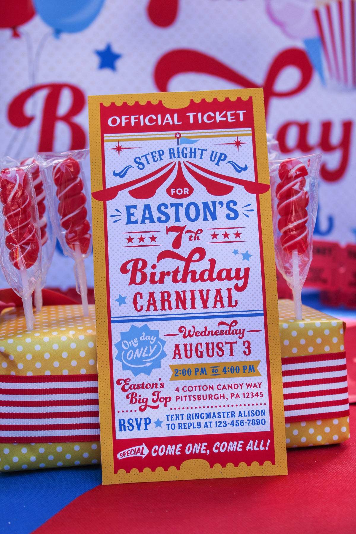 Carnival Birthday Party Invitation