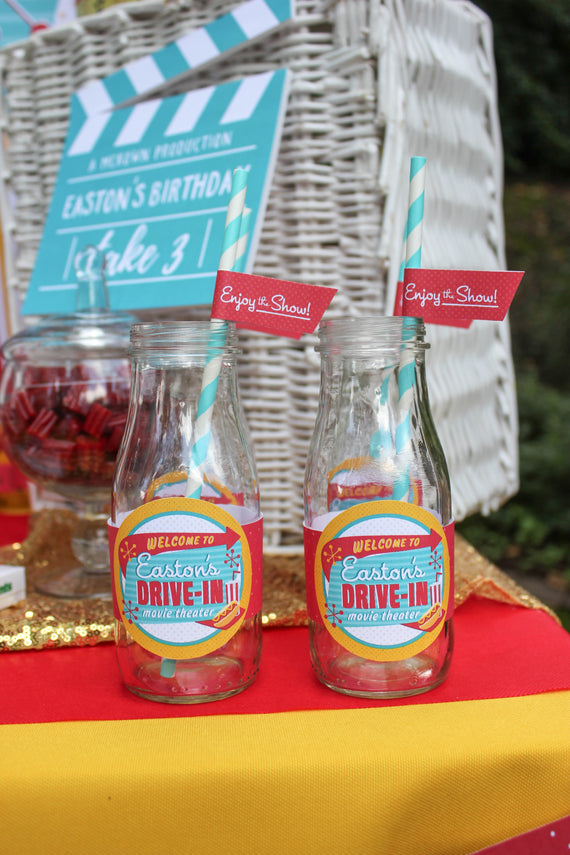 Drive-In Movie Party Table Decor