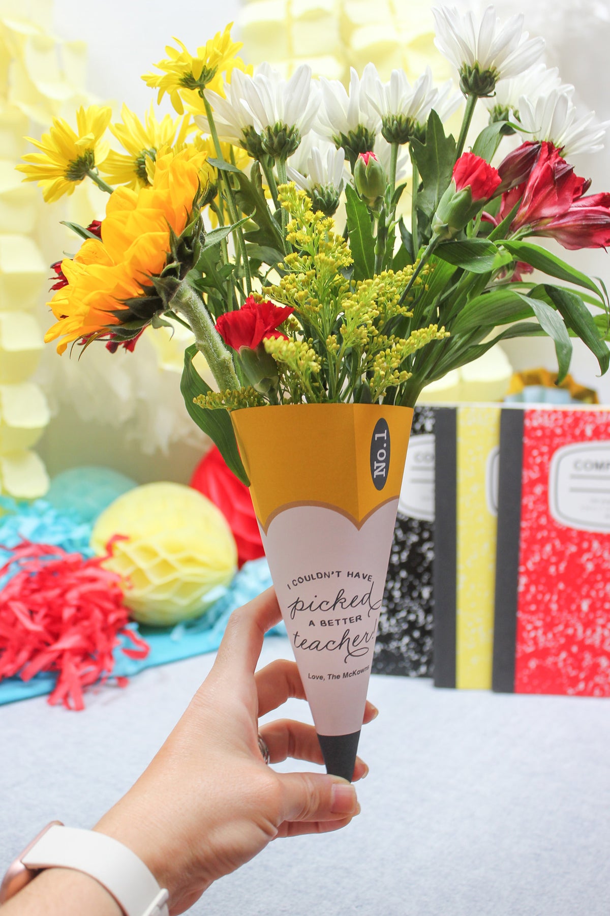Pencil Flower Bouquet Cone