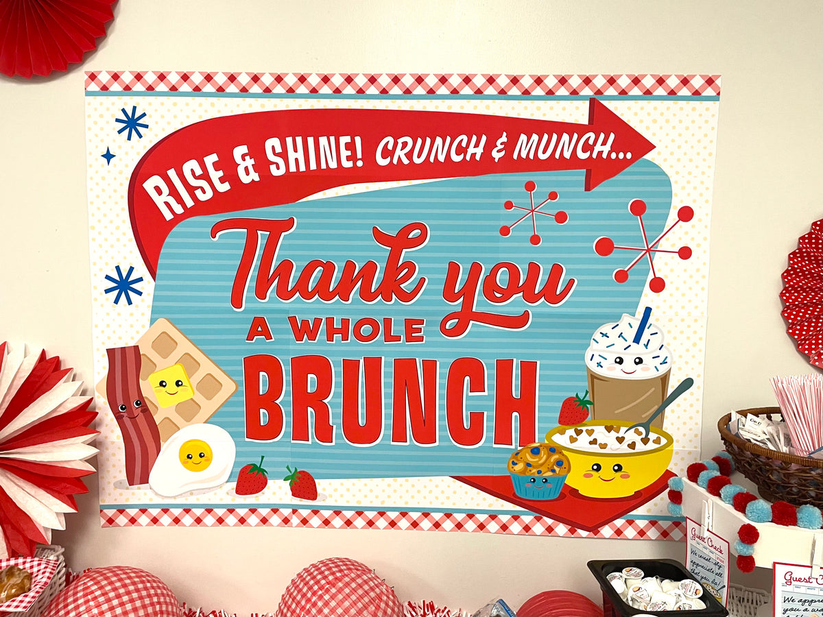 “Thanks a Whole Brunch” Teacher Appreciation Breakfast Decor Pack