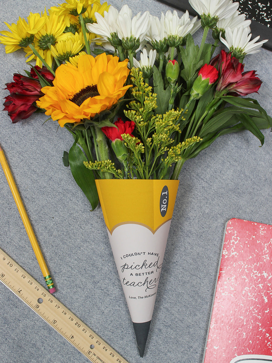 Pencil Flower Bouquet Cone