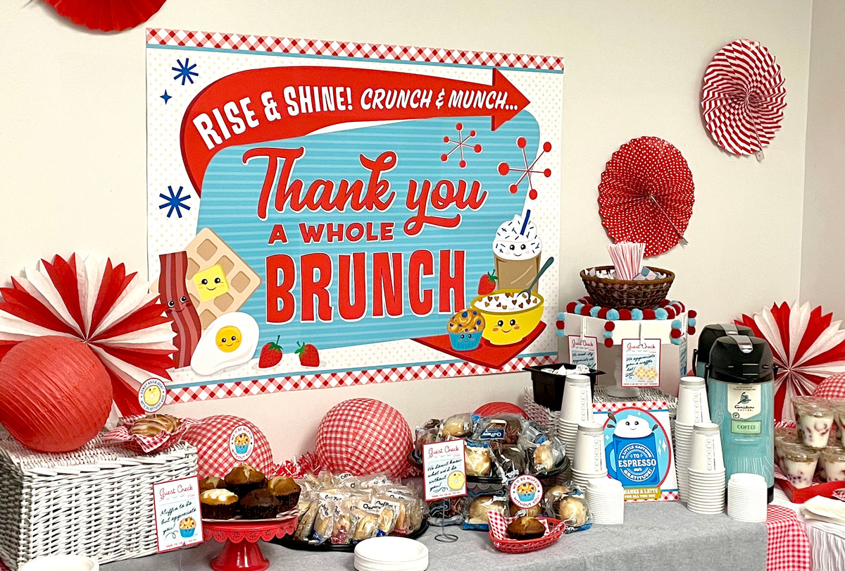 “Thanks a Whole Brunch” Teacher Appreciation Breakfast Decor Pack