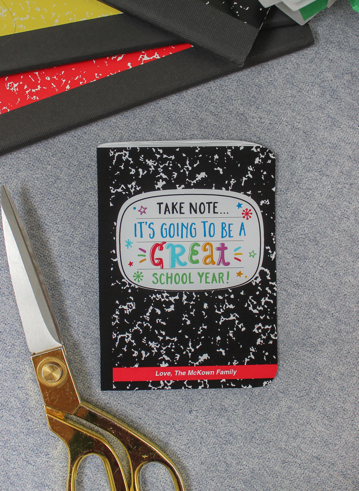 Back to School Notebook Gift Tag