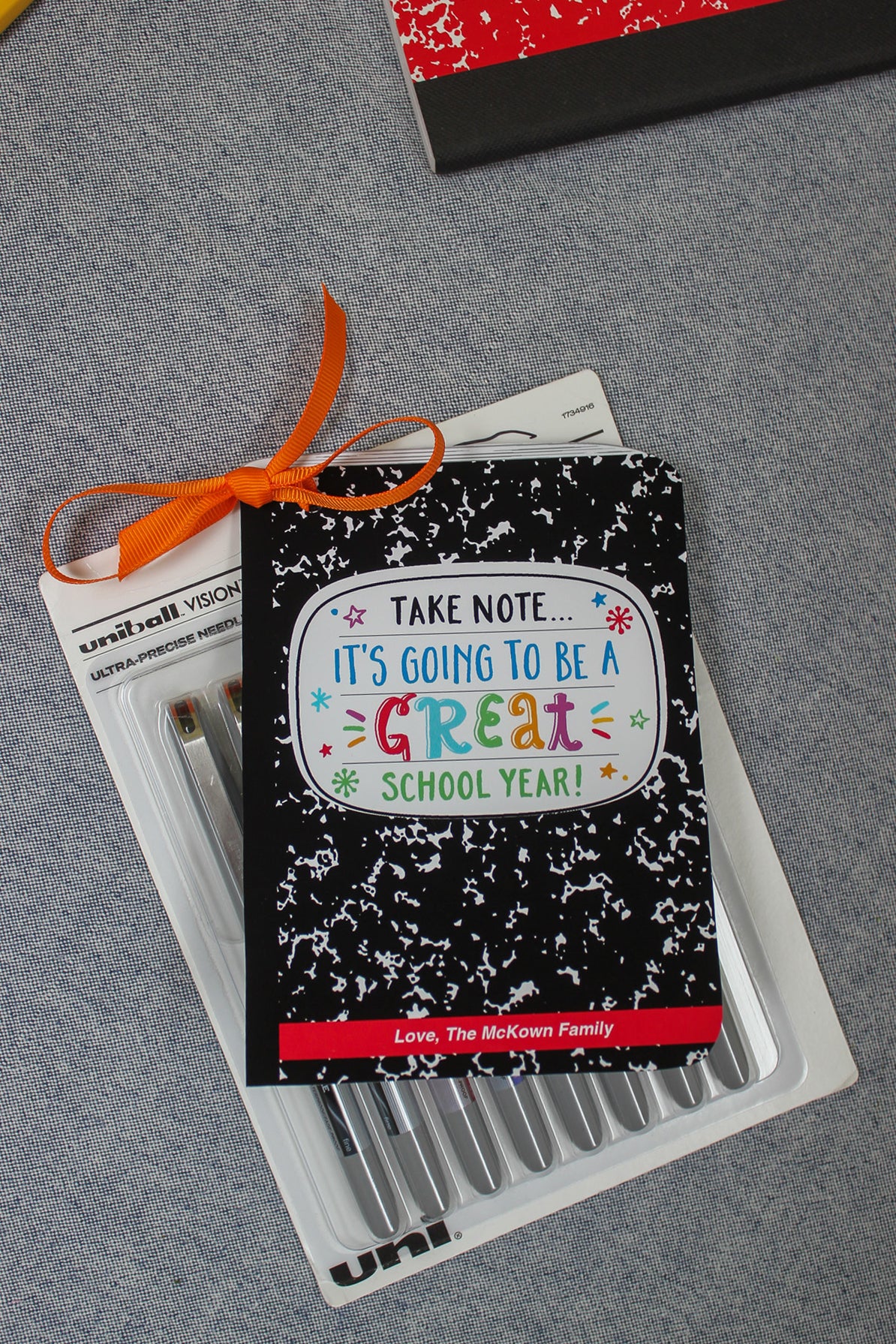 Back to School Notebook Gift Tag