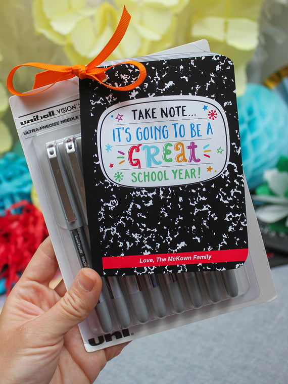 Back to School Notebook Gift Tag