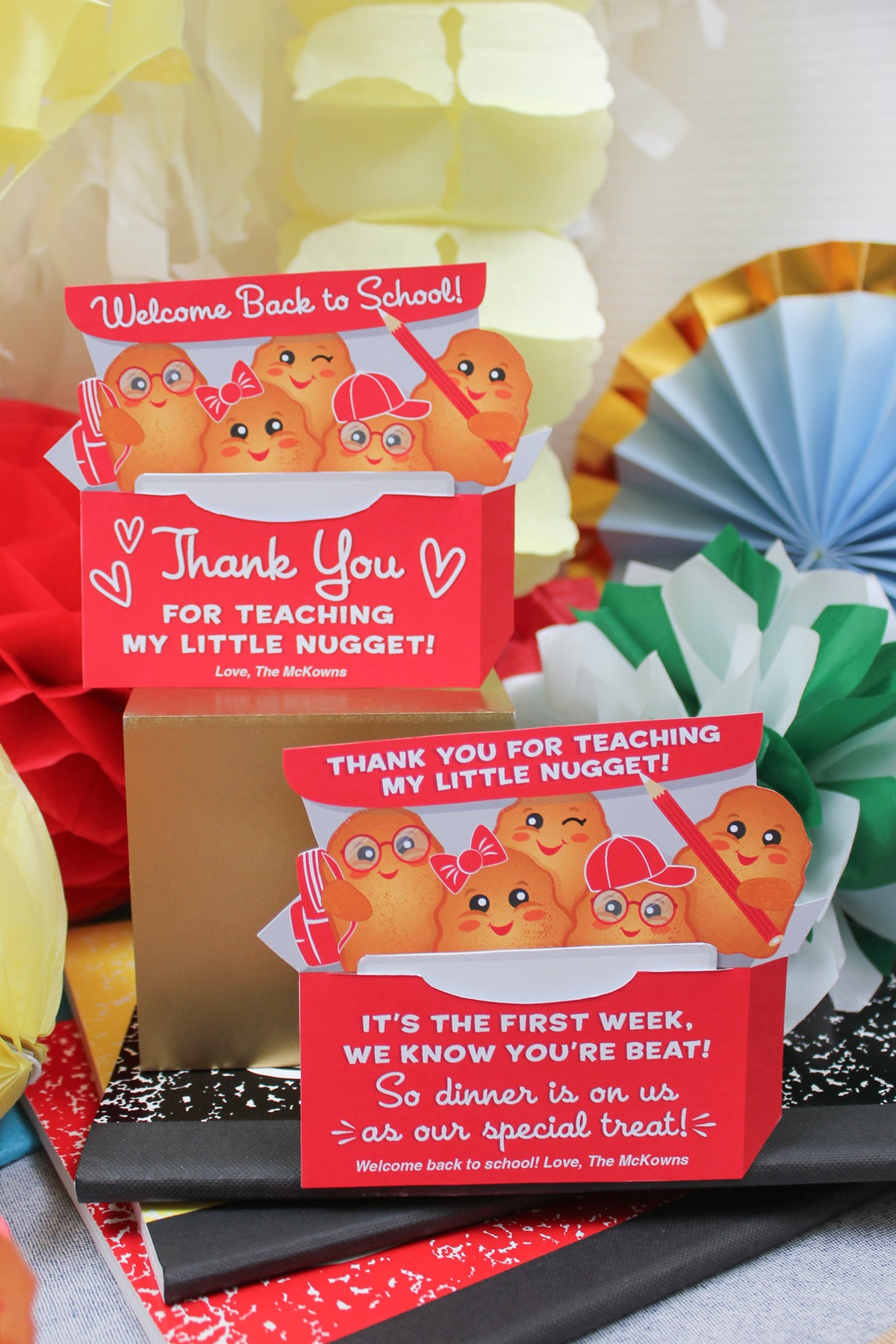 Back to School Chicken Nugget Gift Card Holder