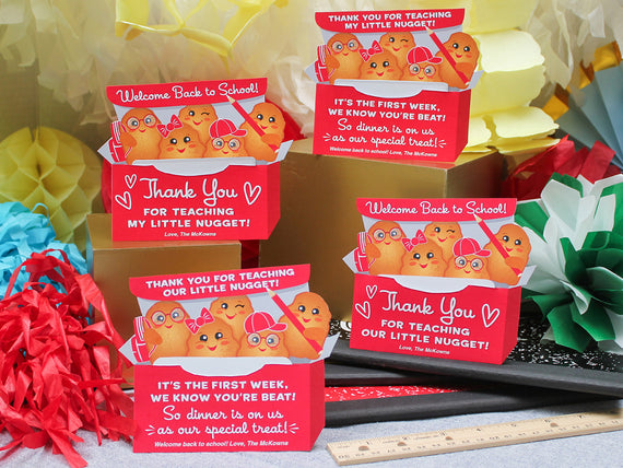 Back to School Chicken Nugget Gift Card Holder