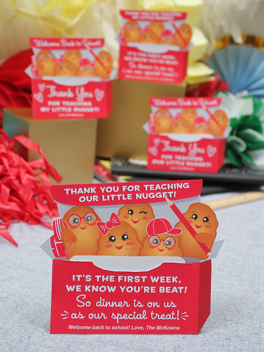 Back to School Chicken Nugget Gift Card Holder