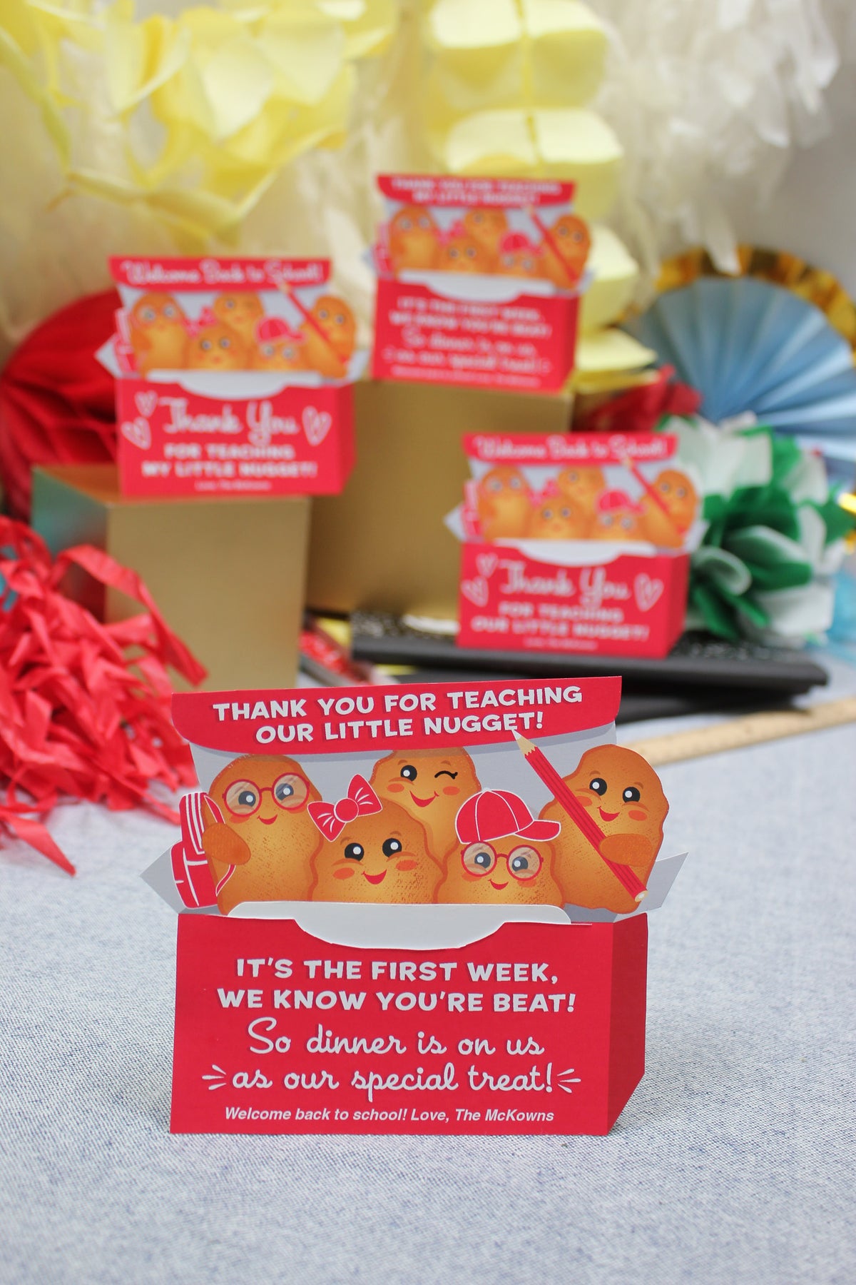 Back to School Chicken Nugget Gift Card Holder