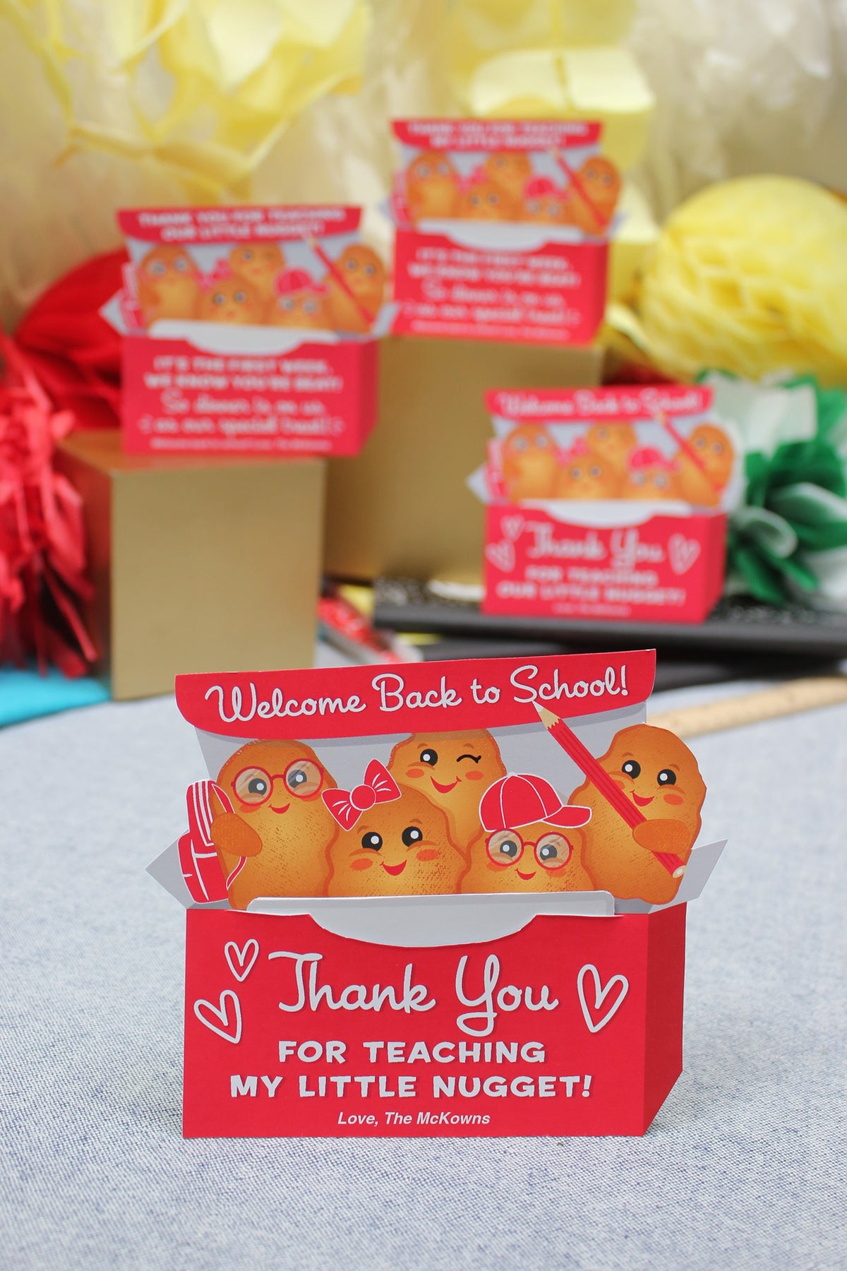 Back to School Chicken Nugget Gift Card Holder