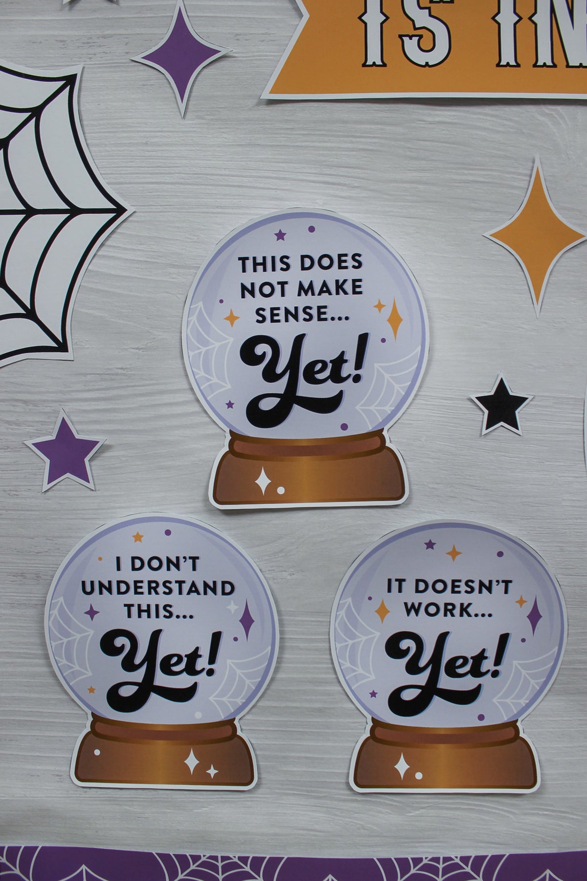 "The Power of Yet" Crystal Ball Halloween Bulletin Board