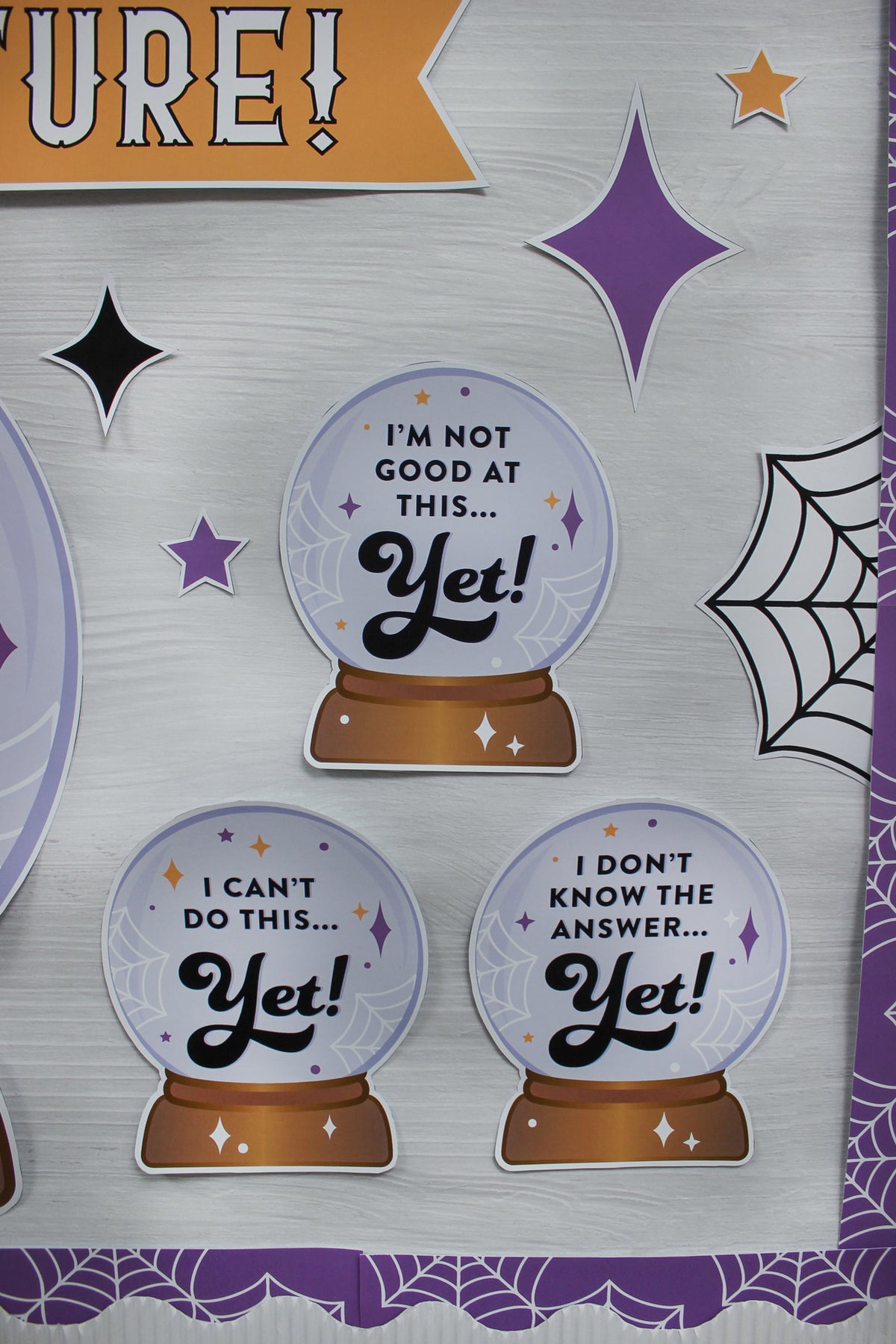 "The Power of Yet" Crystal Ball Halloween Bulletin Board