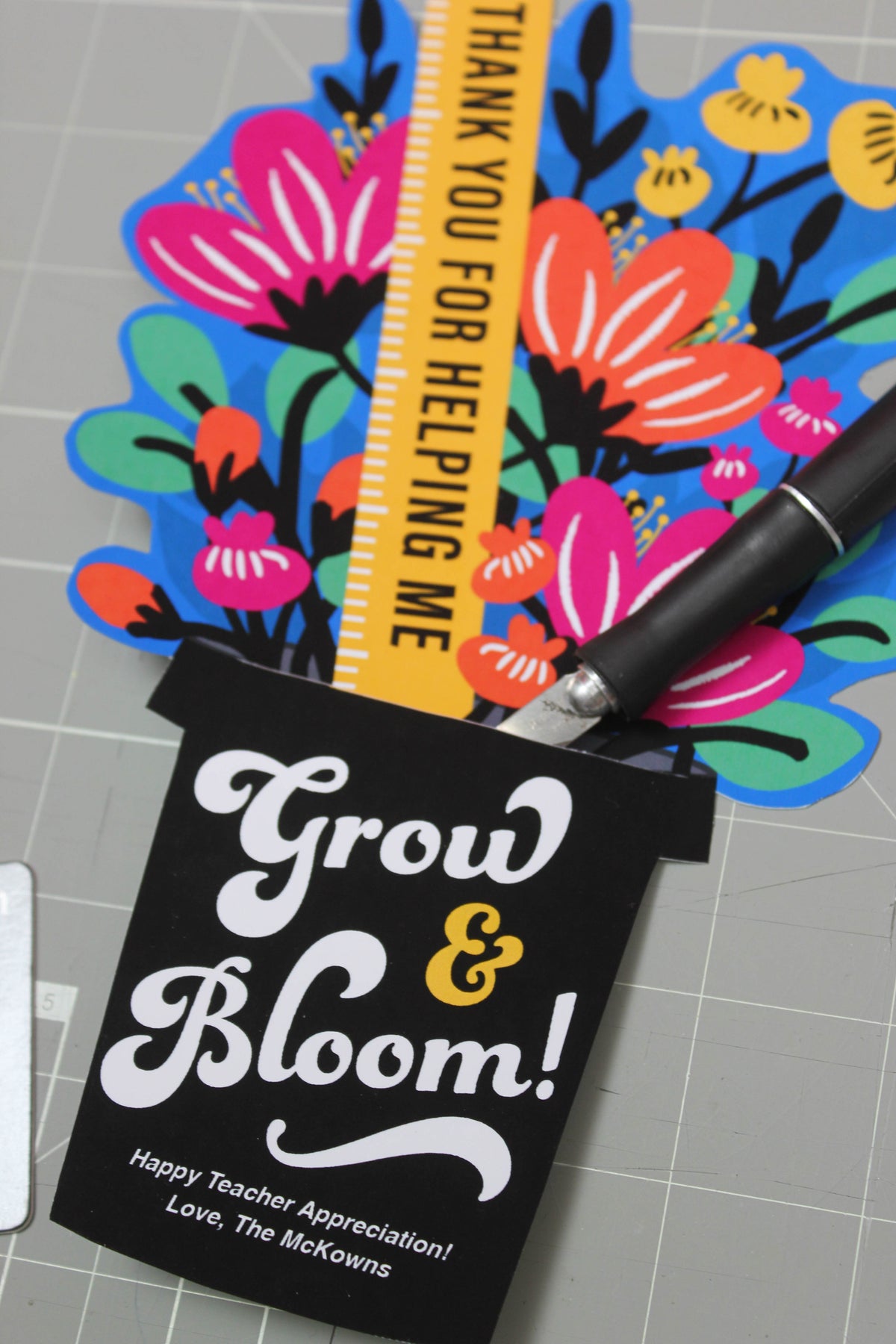 Grow and Bloom Teacher Gift Card Holder