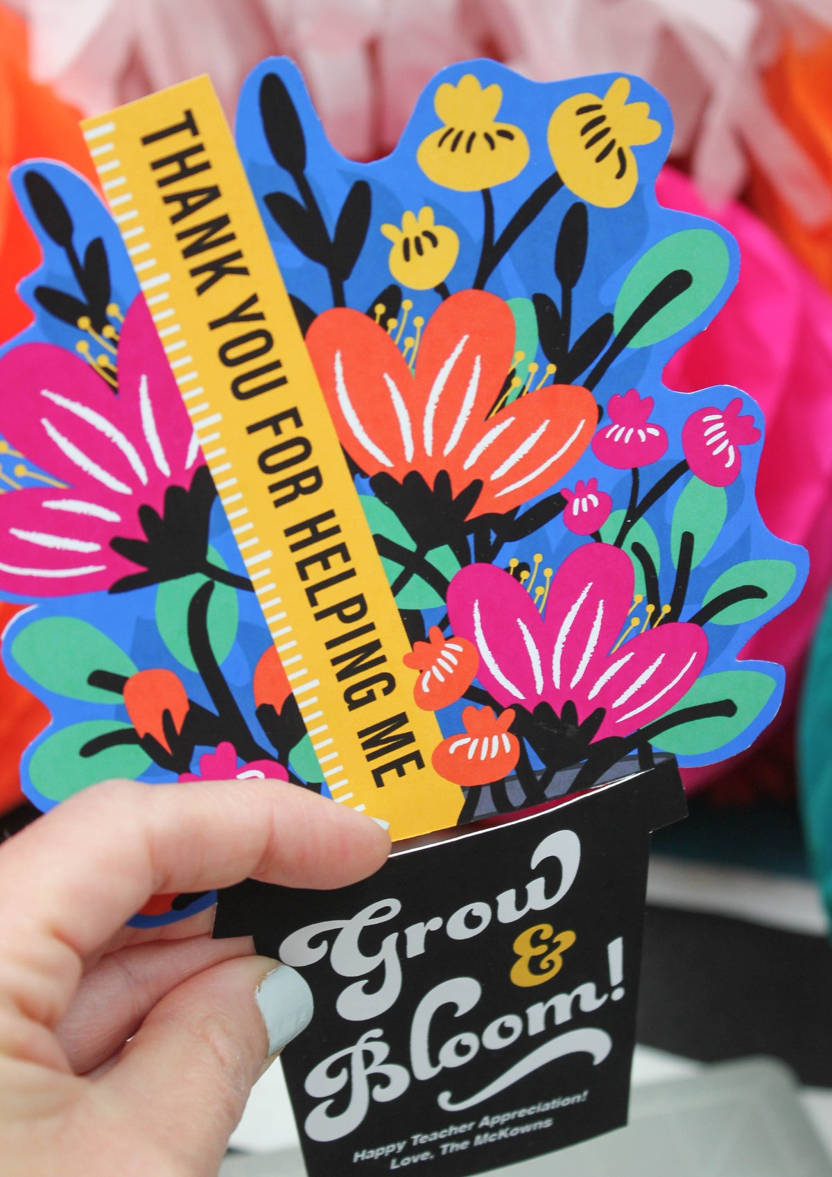 Grow and Bloom Teacher Gift Card Holder