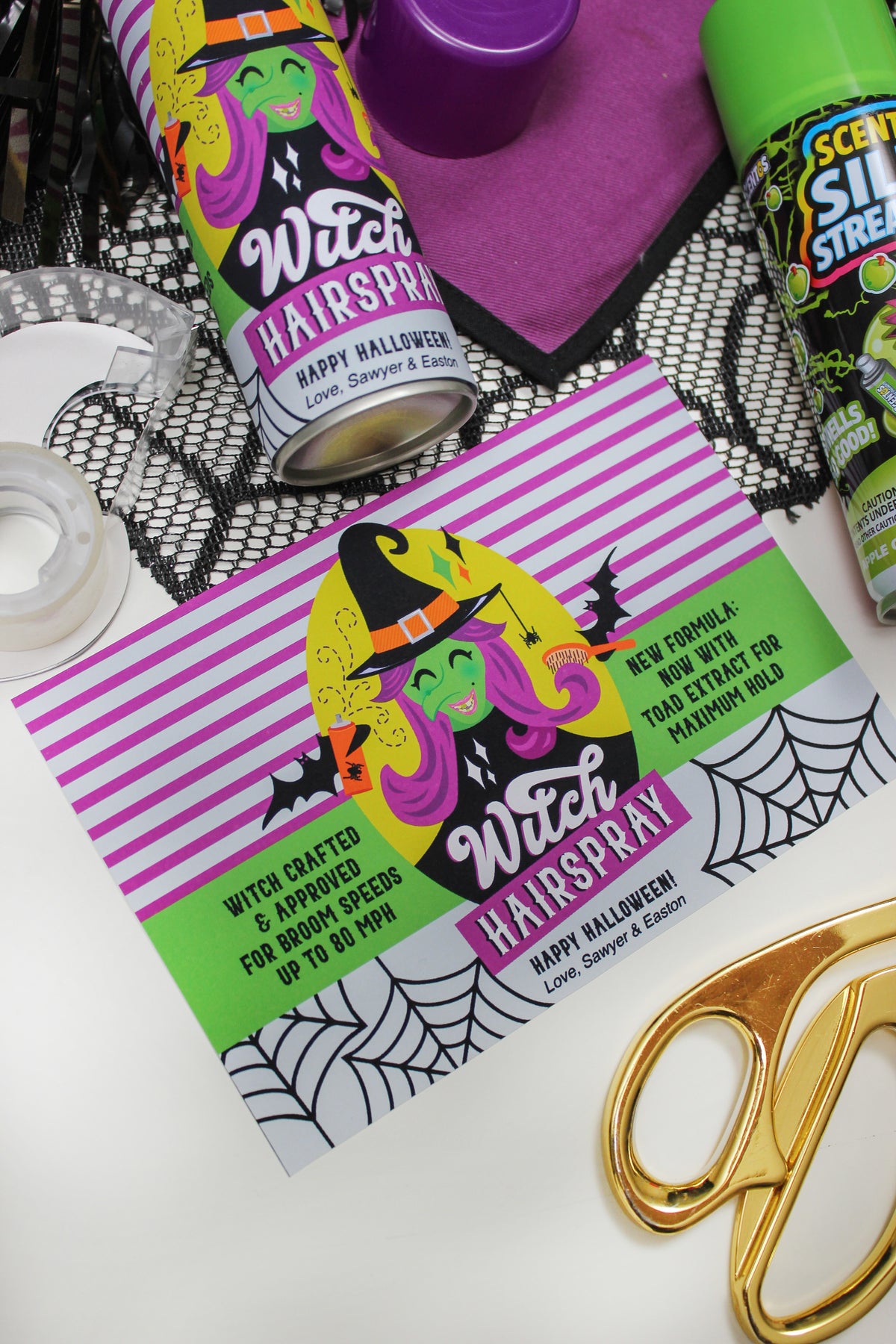 Witch Hairspray Silly String Halloween Gift