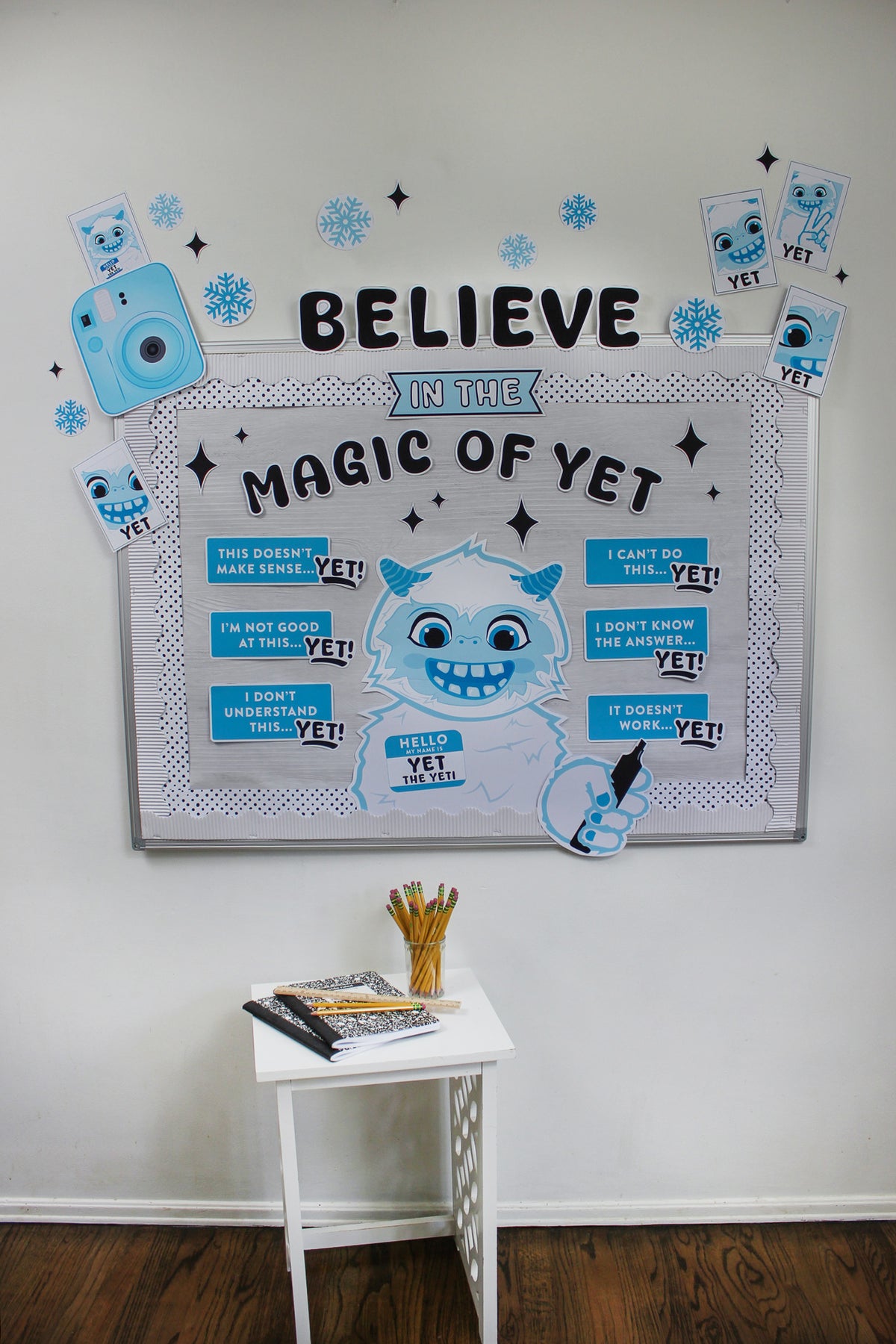 "Believe in the Magic of Yet" Yeti Winter Bulletin Board