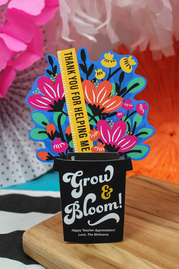 Grow and Bloom Teacher Gift Card Holder