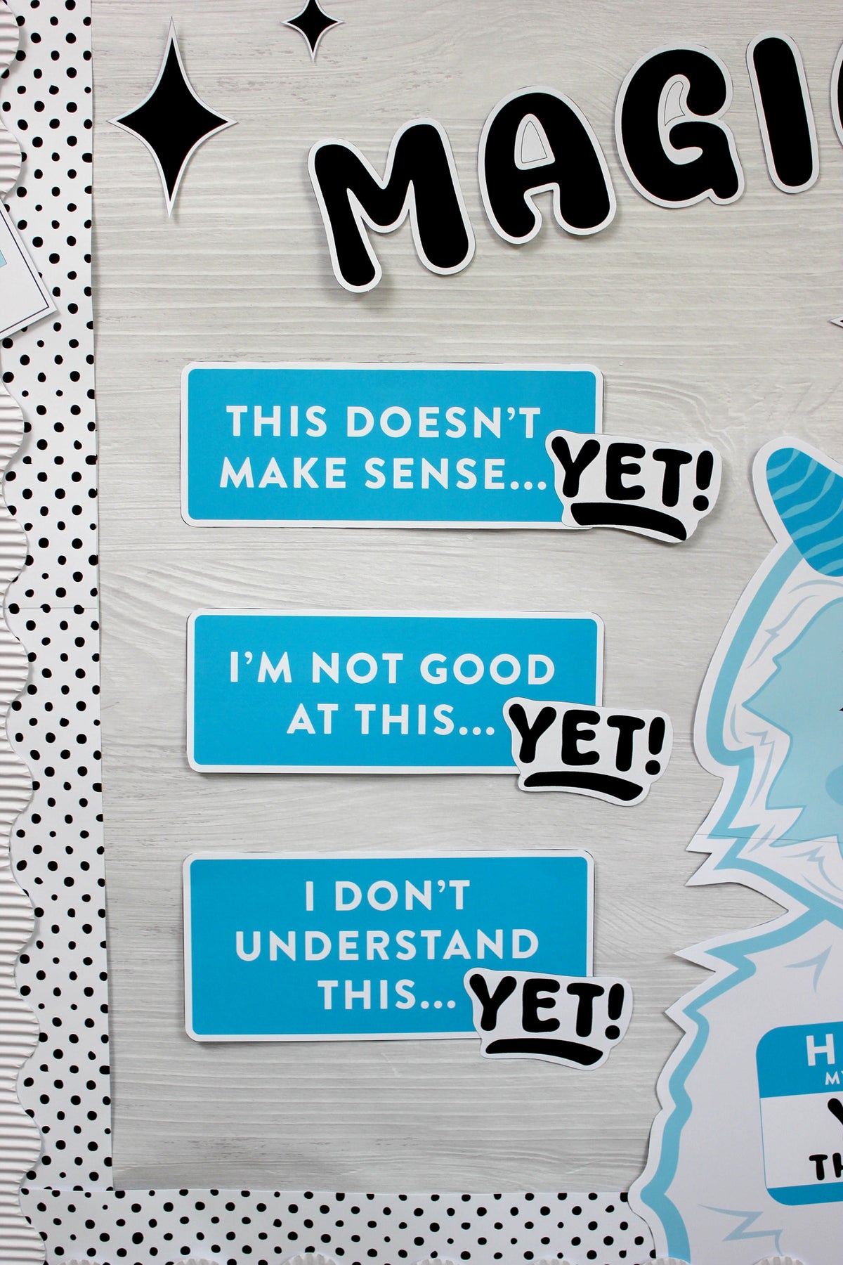 "Believe in the Magic of Yet" Yeti Winter Bulletin Board