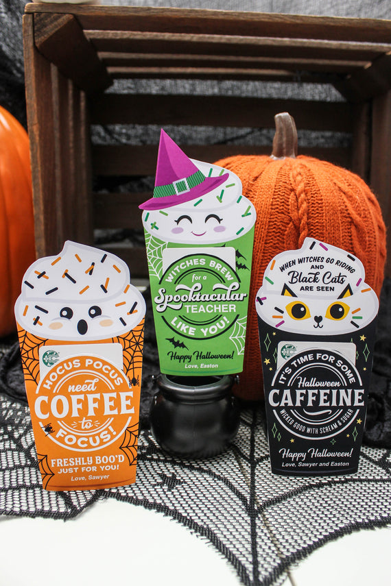 Halloween Coffee Gift Card Holders