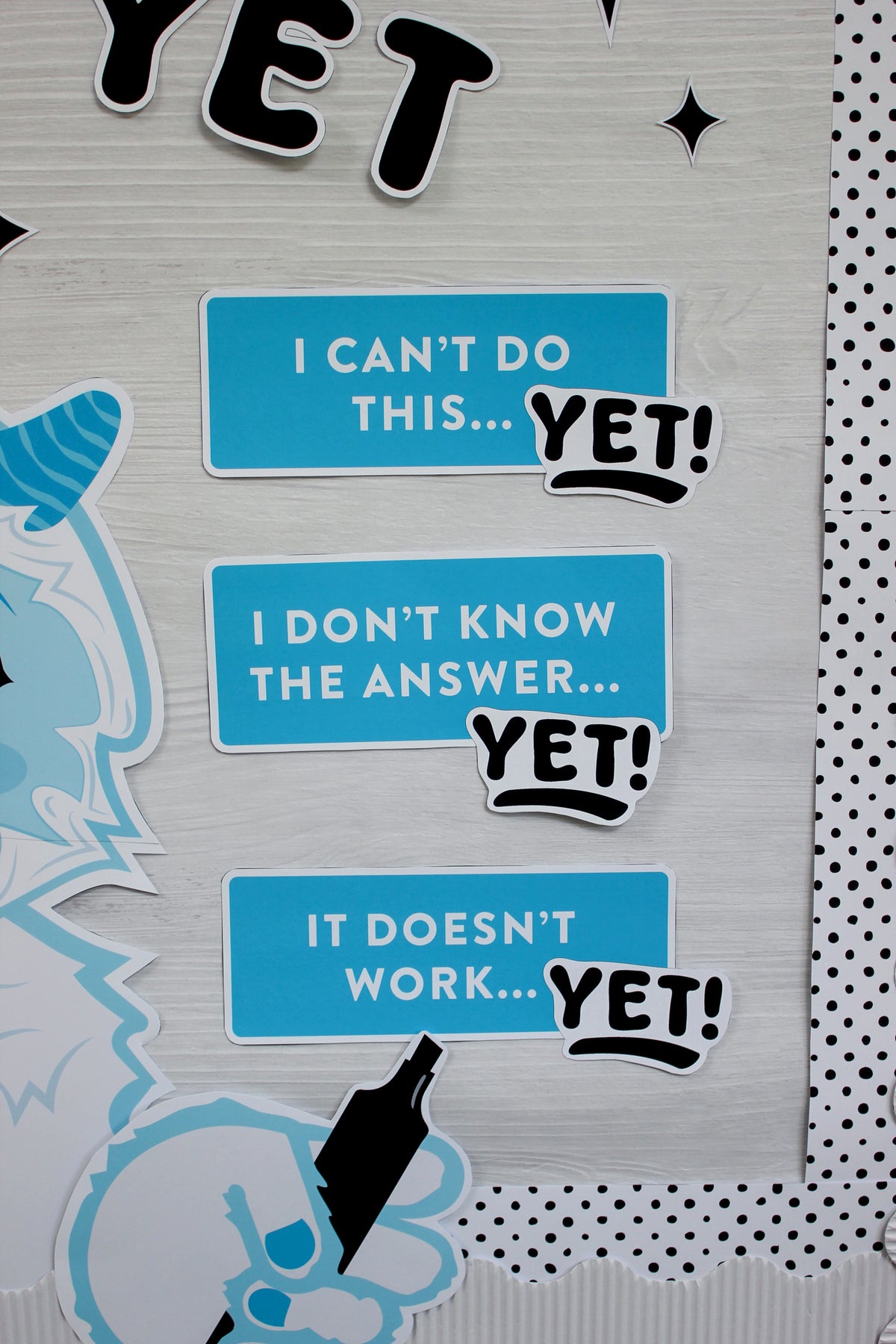 "Believe in the Magic of Yet" Yeti Winter Bulletin Board