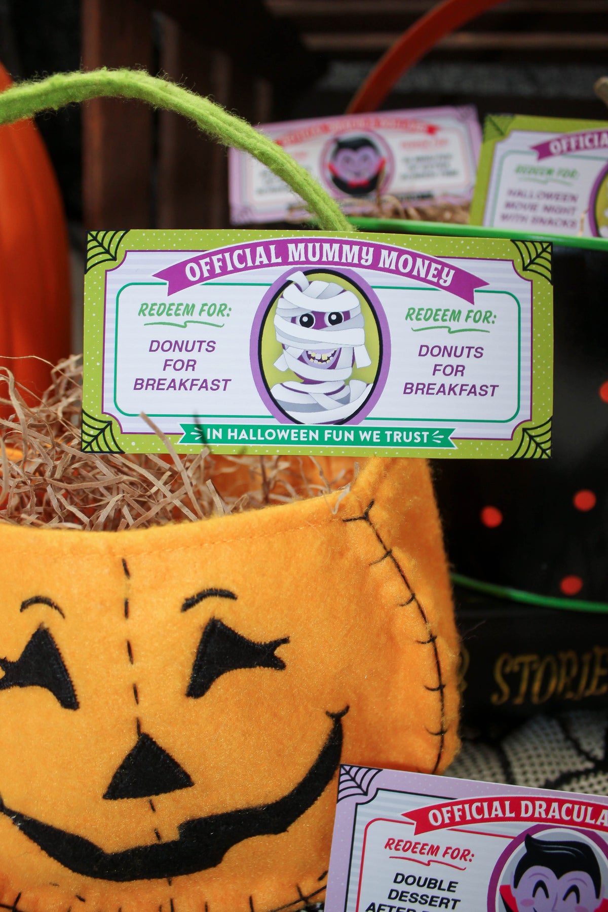 Halloween Play Money Coupons