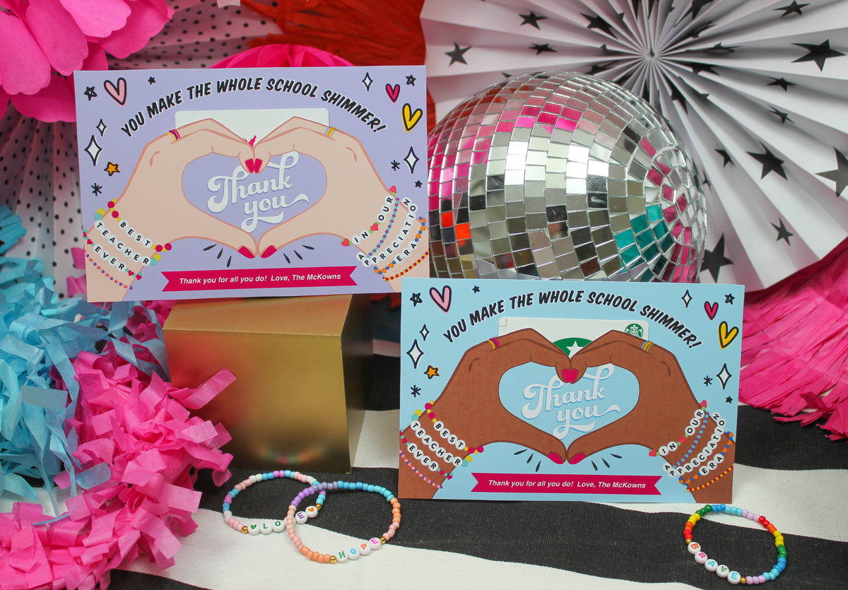 Whole School Shimmer Teacher Gift Card Holder