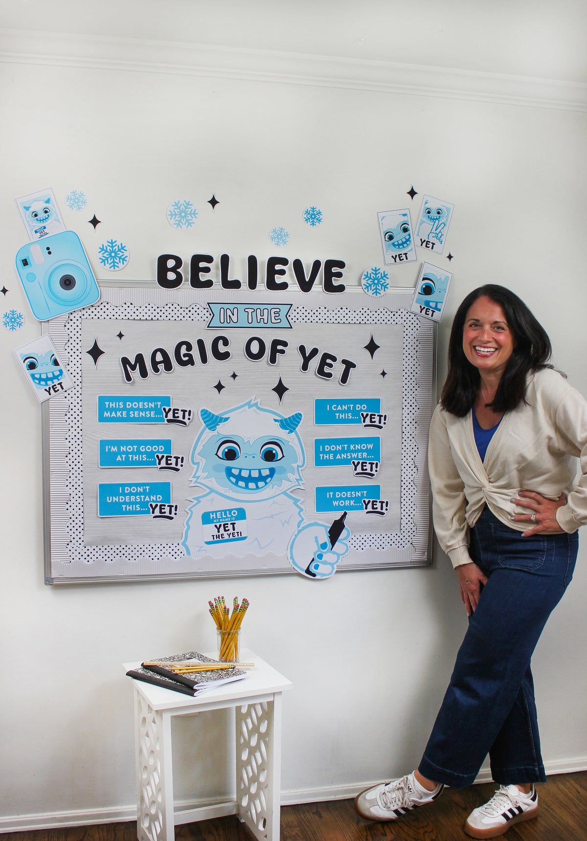 "Believe in the Magic of Yet" Yeti Winter Bulletin Board
