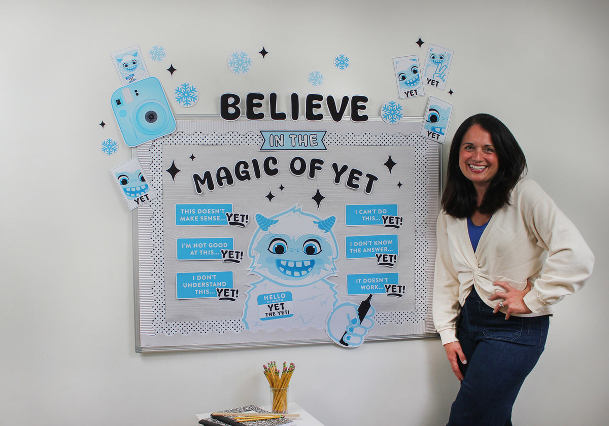 "Believe in the Magic of Yet" Yeti Winter Bulletin Board