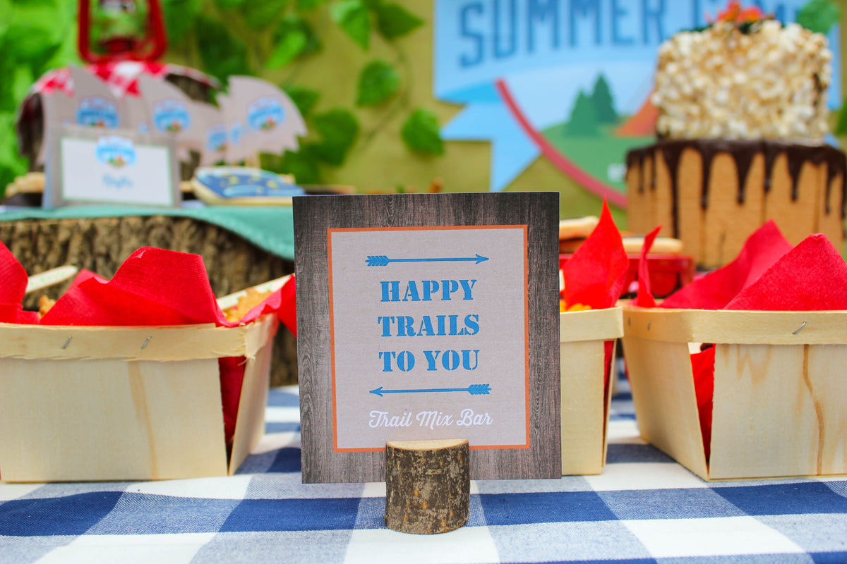 Summer Camp Birthday Party Table Decorations