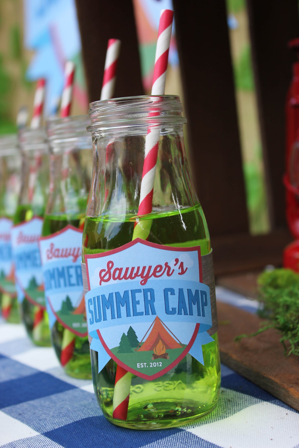 Summer Camp Birthday Party Table Decorations