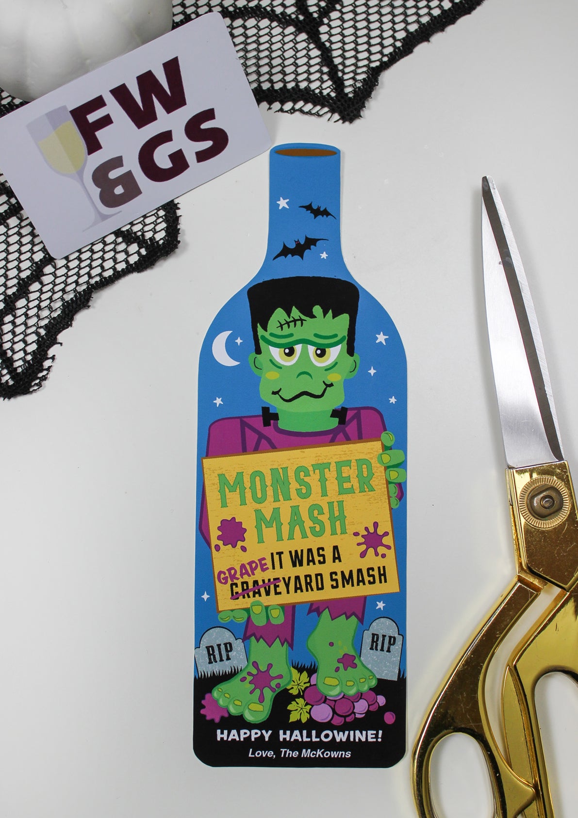 Halloween Wine Tag